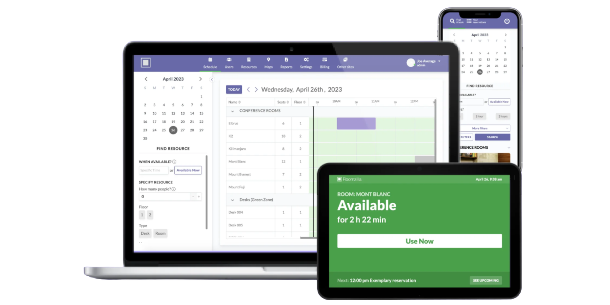 roomzilla conference room booking system
